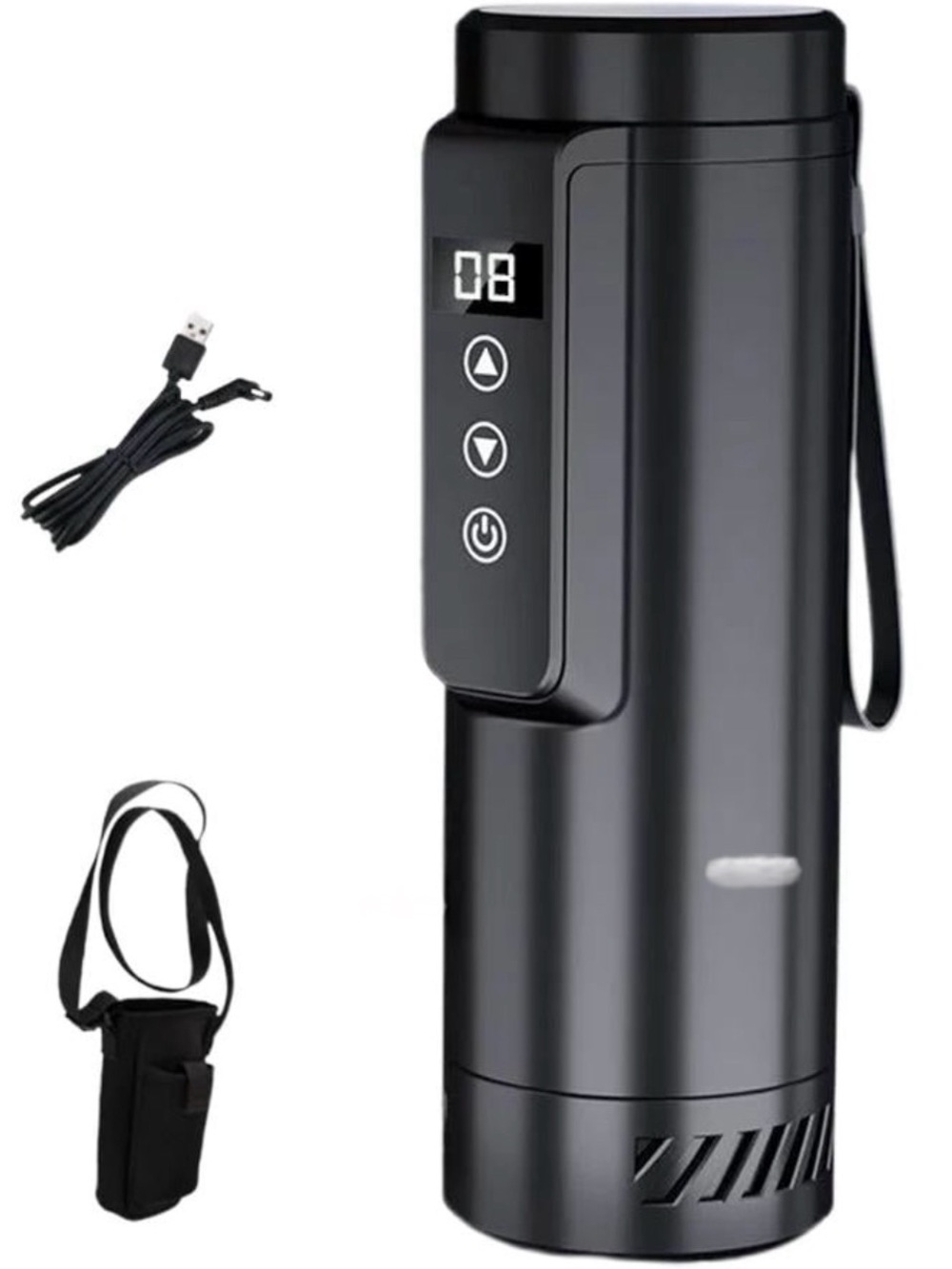 Portable mini refrigerator with adjustable temperature & LED Display